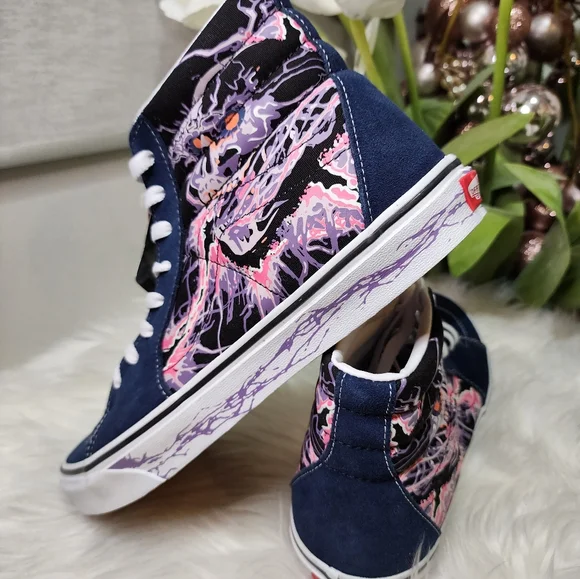 Vans SK8 Hi Zap Black/True White Men's Classic Skate Shoes Size12 - Picture 5 of 8